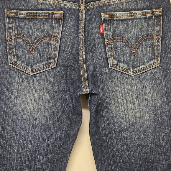 21 LEVI'S 518 DISTRESSED SUPERLOW BOOT CUT JEANS SIZE 1M - Picture 9 of 16